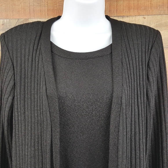 Olivia Rose New York Blouse Women's 2-Pc Look Size 8 Black Long Sleeve - Picture 2 of 7